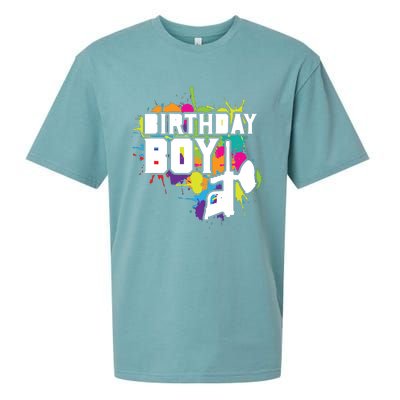 Paintball Birthday Matching Family Set Outfit Premium Sueded Cloud Jersey T-Shirt