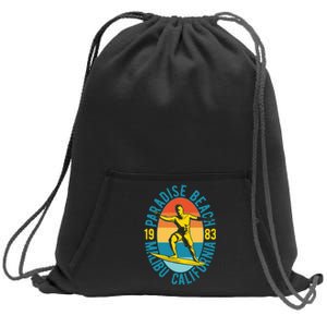 Paradise Beach Malibu California Sweatshirt Cinch Pack Bag