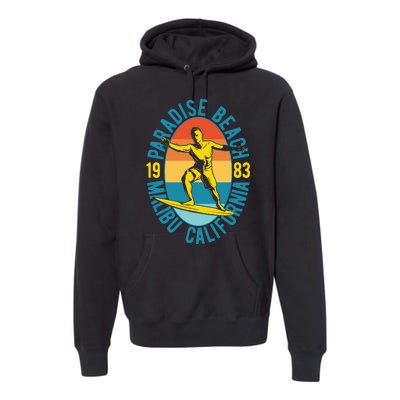 Paradise Beach Malibu California Premium Hoodie