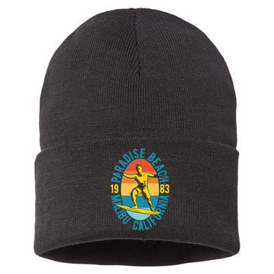 Paradise Beach Malibu California Sustainable Knit Beanie