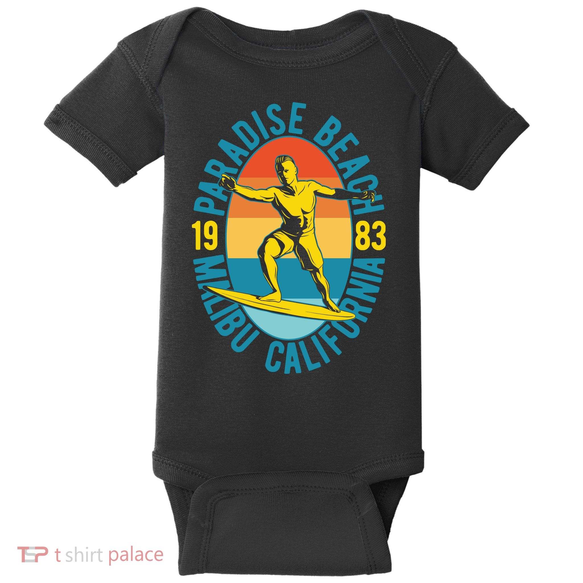 Paradise Beach Malibu California Baby Bodysuit