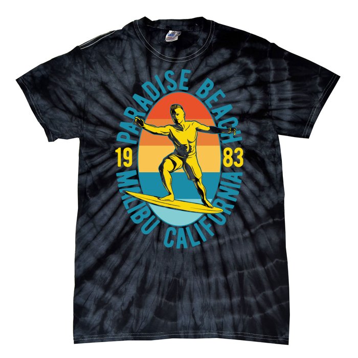 Paradise Beach Malibu California Tie-Dye T-Shirt