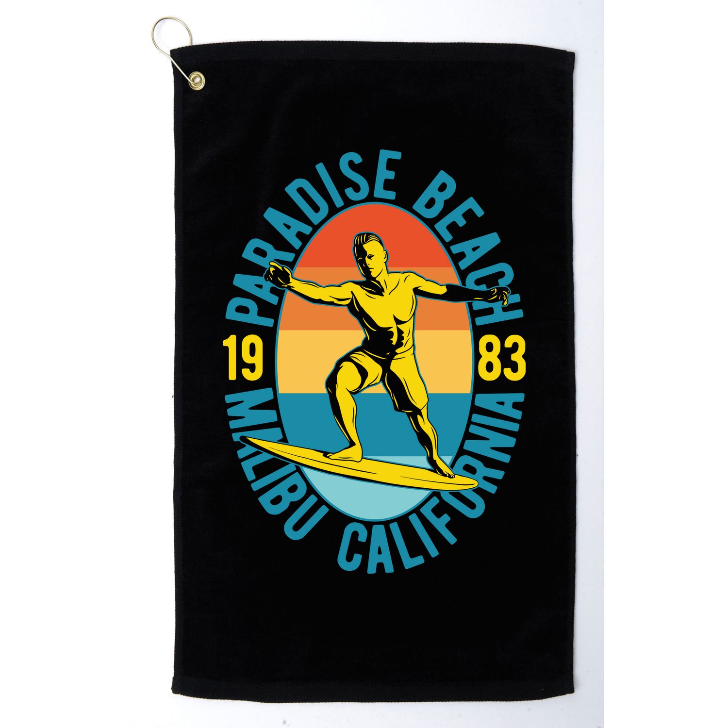 Paradise Beach Malibu California Golf Towel