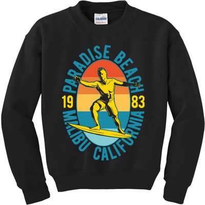 Paradise Beach Malibu California Kids Sweatshirt