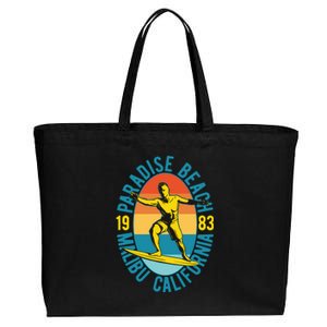 Paradise Beach Malibu California Cotton Canvas Jumbo Tote