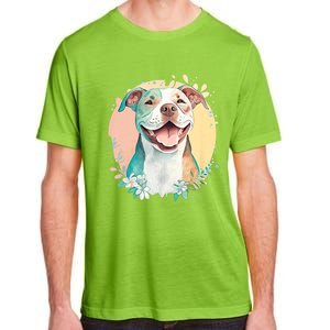 Pit Bull Mom Dog Lover Colorful Artistic Pitbull Owner Women Adult ChromaSoft Performance T-Shirt