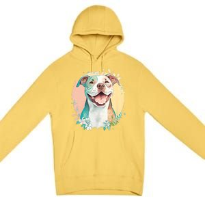 Pit Bull Mom Dog Lover Colorful Artistic Pitbull Owner Women Premium Pullover Hoodie