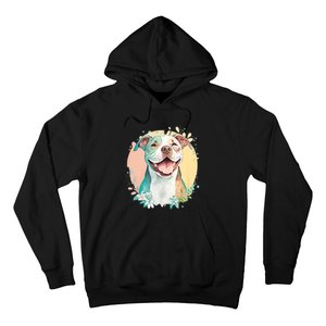 Pit Bull Mom Dog Lover Colorful Artistic Pitbull Owner Women Hoodie