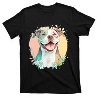 Pit Bull Mom Dog Lover Colorful Artistic Pitbull Owner Women T-Shirt