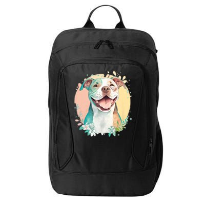 Pit Bull Mom Dog Lover Colorful Artistic Pitbull Owner Women City Backpack