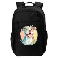 Pit Bull Mom Dog Lover Colorful Artistic Pitbull Owner Women Daily Commute Backpack