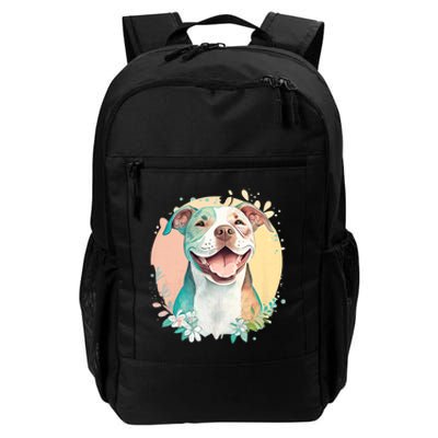 Pit Bull Mom Dog Lover Colorful Artistic Pitbull Owner Women Daily Commute Backpack