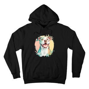 Pit Bull Mom Dog Lover Colorful Artistic Pitbull Owner Women Tall Hoodie