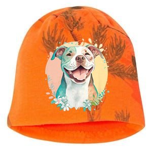 Pit Bull Mom Dog Lover Colorful Artistic Pitbull Owner Women Kati - Camo Knit Beanie