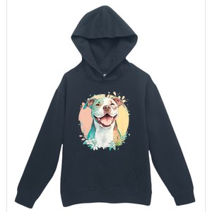 Pit Bull Mom Dog Lover Colorful Artistic Pitbull Owner Women Urban Pullover Hoodie