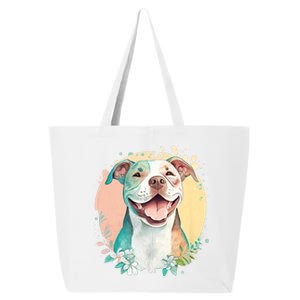 Pit Bull Mom Dog Lover Colorful Artistic Pitbull Owner Women 25L Jumbo Tote