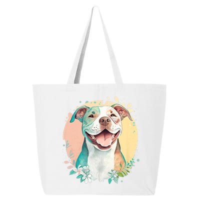 Pit Bull Mom Dog Lover Colorful Artistic Pitbull Owner Women 25L Jumbo Tote