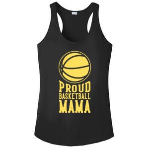 Proud Basketball Mama Mom Mother Gift Ladies PosiCharge Competitor Racerback Tank