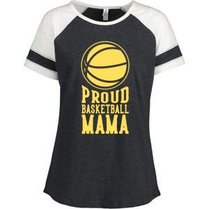 Proud Basketball Mama Mom Mother Gift Enza Ladies Jersey Colorblock Tee