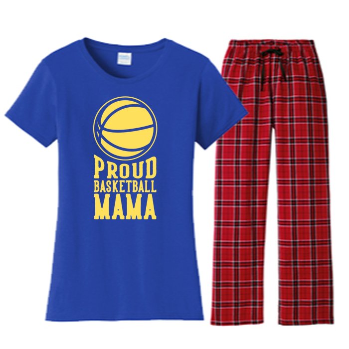 Proud Basketball Mama Mom Mother Gift Women's Flannel Pajama Set