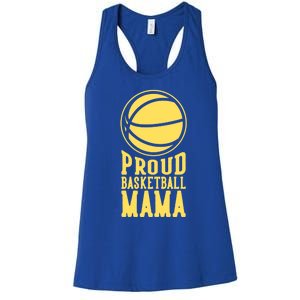 Proud Basketball Mama Mom Mother Gift Women's Racerback Tank