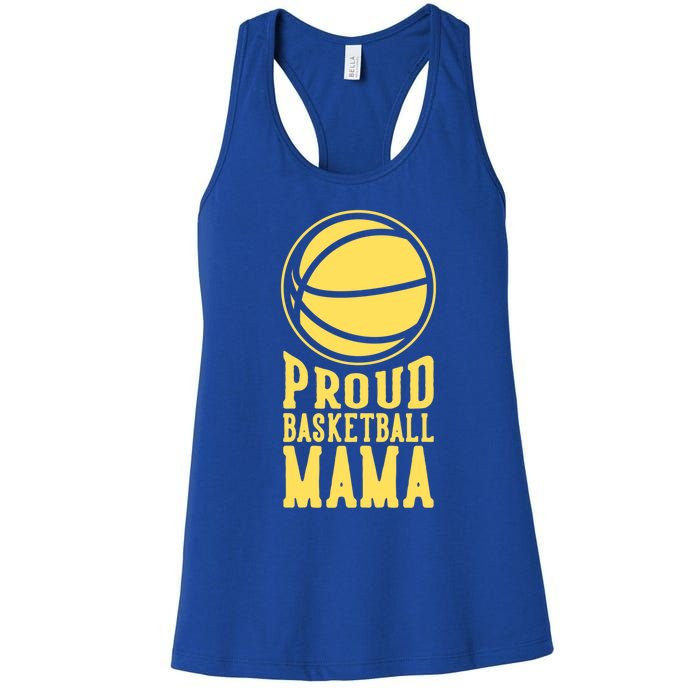 Proud Basketball Mama Mom Mother Gift Women's Racerback Tank