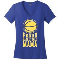 Proud Basketball Mama Mom Mother Gift Women's V-Neck T-Shirt