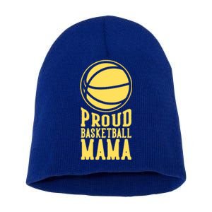 Proud Basketball Mama Mom Mother Gift Short Acrylic Beanie