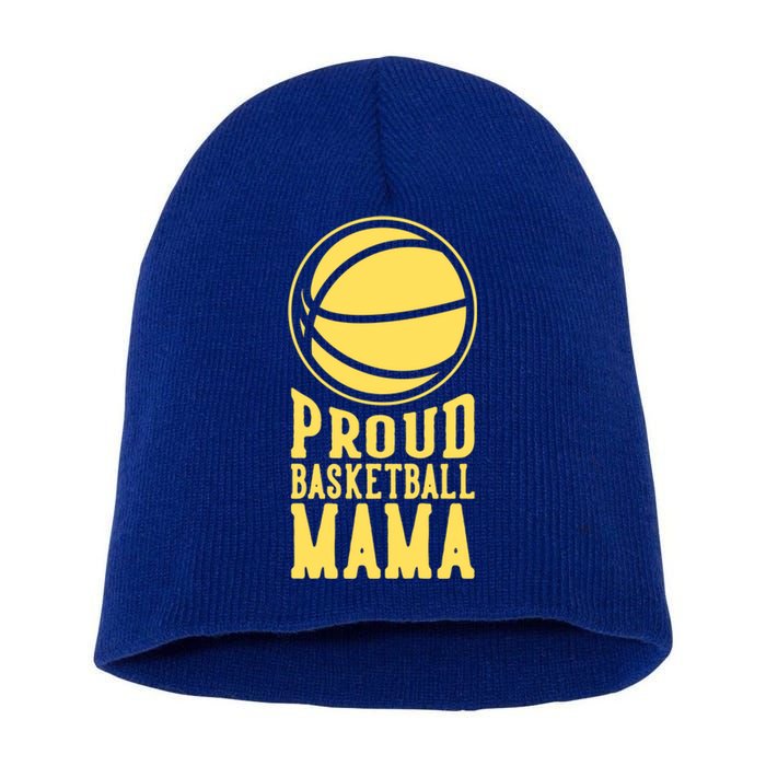 Proud Basketball Mama Mom Mother Gift Short Acrylic Beanie