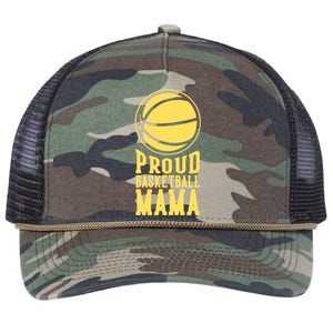 Proud Basketball Mama Mom Mother Gift Retro Rope Trucker Hat Cap