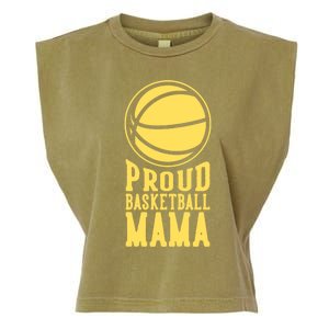 Proud Basketball Mama Mom Mother Gift Garment-Dyed Women's Muscle Tee