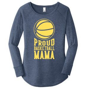 Proud Basketball Mama Mom Mother Gift Women's Perfect Tri Tunic Long Sleeve Shirt