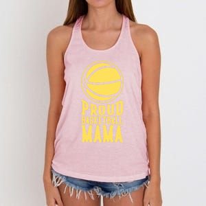 Proud Basketball Mama Mom Mother Gift Women's Knotted Racerback Tank