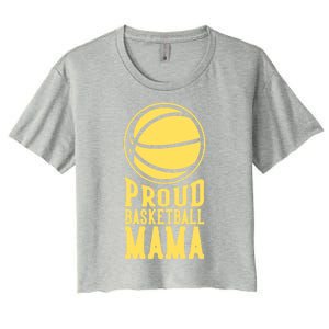 Proud Basketball Mama Mom Mother Gift Women's Crop Top Tee