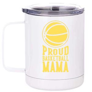 Proud Basketball Mama Mom Mother Gift 12 oz Stainless Steel Tumbler Cup