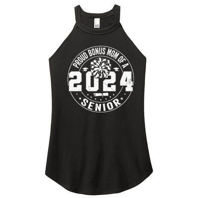 Proud Bonus mom of a 2024 Senior Cheerleader Cheer Bonus mom Women’s Perfect Tri Rocker Tank