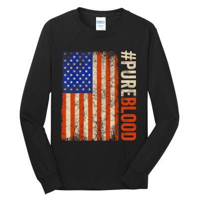 Pure Blood Movement #Pureblood Freedom American Tall Long Sleeve T-Shirt