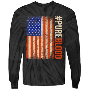 Pure Blood Movement #Pureblood Freedom American Tie-Dye Long Sleeve Shirt