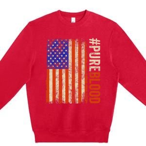 Pure Blood Movement #Pureblood Freedom American Premium Crewneck Sweatshirt