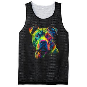 Pit Bull Mom Dog Lover Colorful Artistic Pitbull Owner Women Mesh Reversible Basketball Jersey Tank