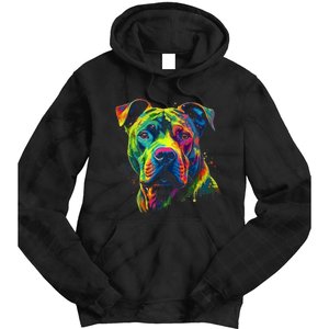 Pit Bull Mom Dog Lover Colorful Artistic Pitbull Owner Women Tie Dye Hoodie