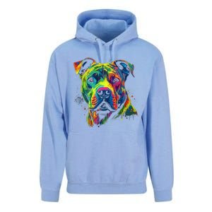 Pit Bull Mom Dog Lover Colorful Artistic Pitbull Owner Women Unisex Surf Hoodie