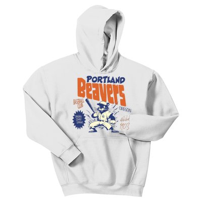 Portland Beavers Minor League Baseball Team 1903 Kids Hoodie