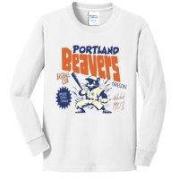 Portland Beavers Minor League Baseball Team 1903 Kids Long Sleeve Shirt