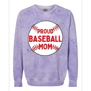 Proud Baseball Mom Baseball Mama Gift Colorblast Crewneck Sweatshirt