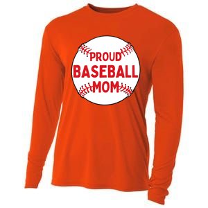 Proud Baseball Mom Baseball Mama Gift Cooling Performance Long Sleeve Crew