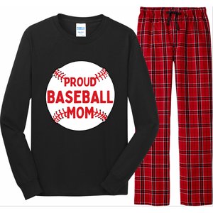 Proud Baseball Mom Baseball Mama Gift Long Sleeve Pajama Set