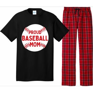 Proud Baseball Mom Baseball Mama Gift Pajama Set