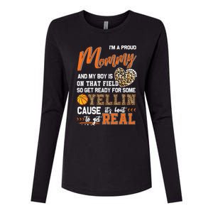 Proud Basketball Mommy Basketball Family Matching Gift Womens Cotton Relaxed Long Sleeve T-Shirt