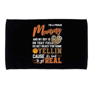 Proud Basketball Mommy Basketball Family Matching Gift Microfiber Hand Towel